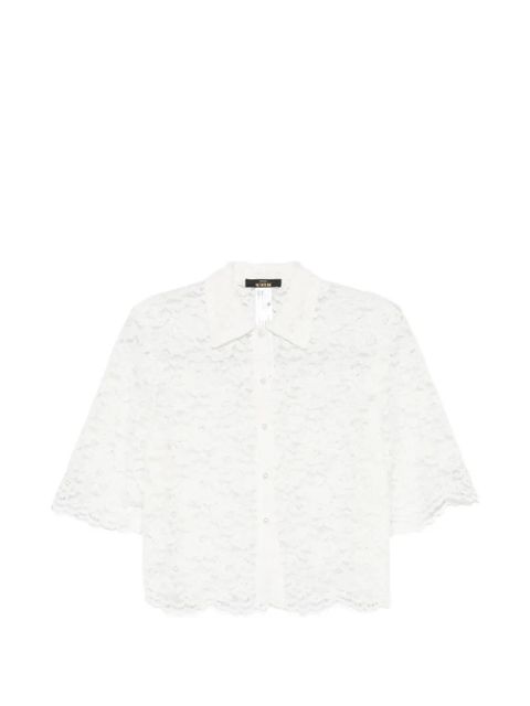 TWINSET lace-patterned short-sleeve shirt - White - zdjęcie produktu nr 1