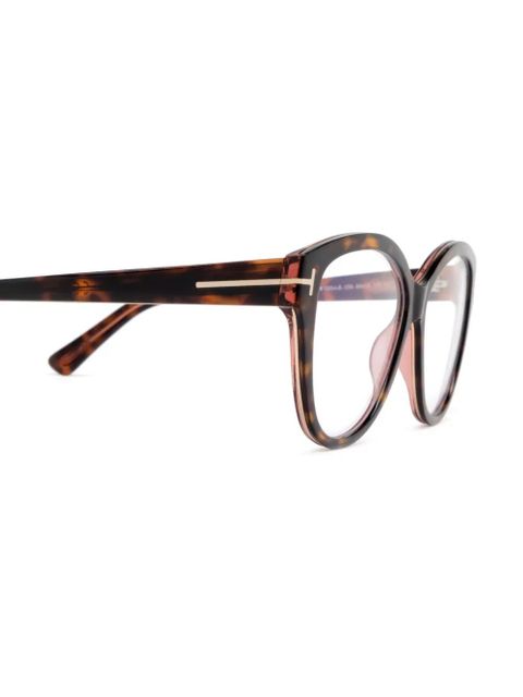 TOM FORD Eyewear tortoise-shell cat-eye frame glasses - Brown