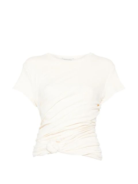 Magda Butrym side-knot detail T-shirt - Neutrals - zdjęcie produktu nr 1