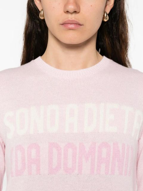 MC2 Saint Barth ribbed knit lettering jumper - Pink - zdjęcie produktu nr 2