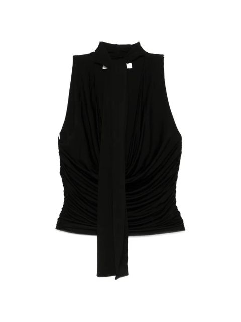 Aya Muse self-tie draped top - Black - zdjęcie produktu nr 1