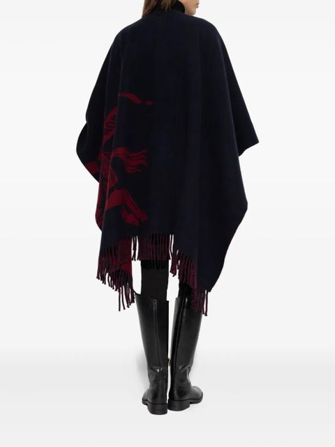 Burberry fringed cape - Blue