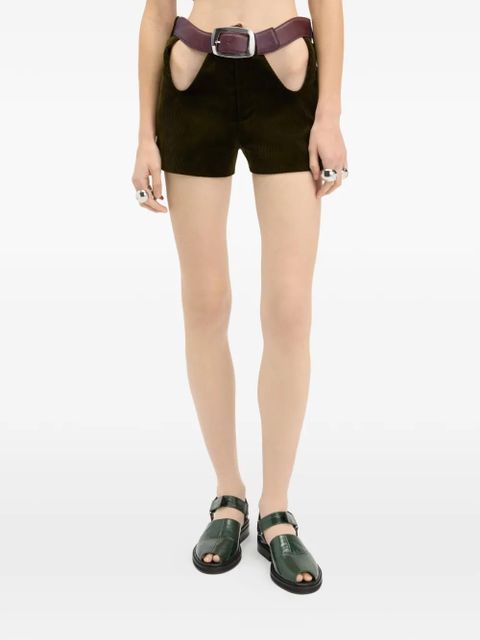 Jean Paul Gaultier belted shorts - Green