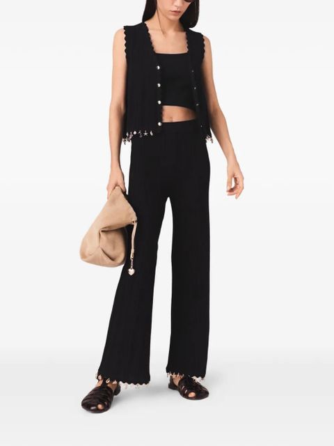 Maje scalloped embellished trousers - Black - zdjęcie produktu nr 2