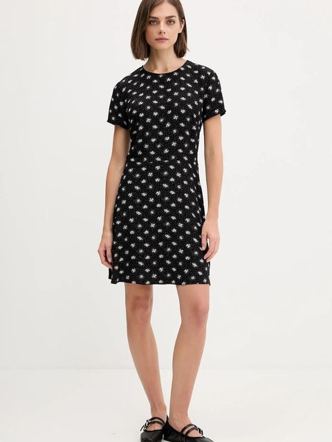 Tommy Jeans sukienka kolor czarny mini rozkloszowana DW0DW21120 - zdjęcie produktu nr 2