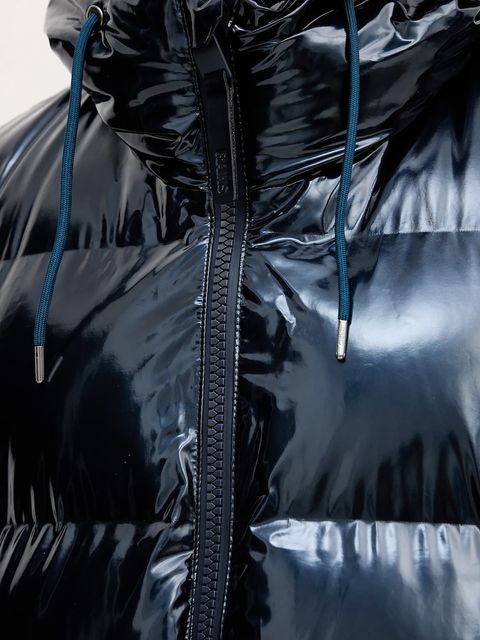 Rains kurtka 15130 Alta Longer Puffer Jacket kolor granatowy zimowa 15130