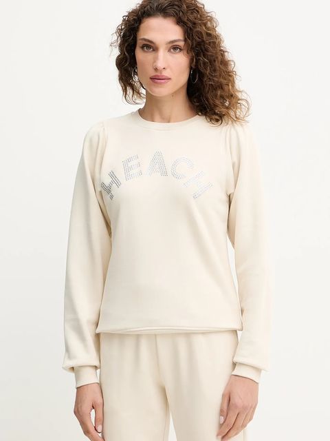 Silvian Heach bluza MARAUL damska kolor beżowy z aplikacją GPA25017FE - zdjęcie produktu nr 1