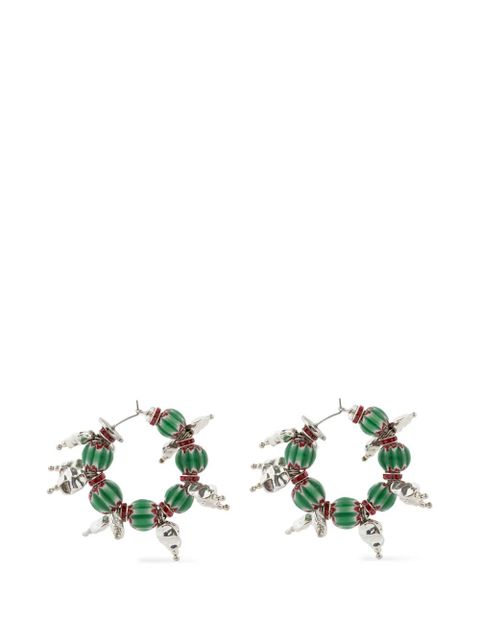 DRIES VAN NOTEN beaded earrings - Silver