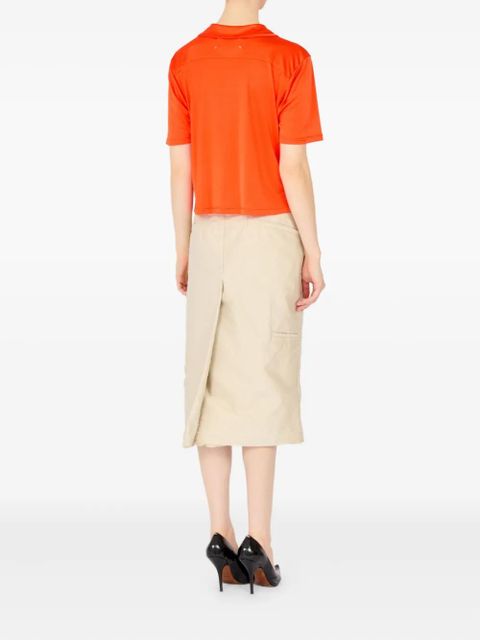 Maison Margiela satin polo shirt - Orange - zdjęcie produktu nr 2