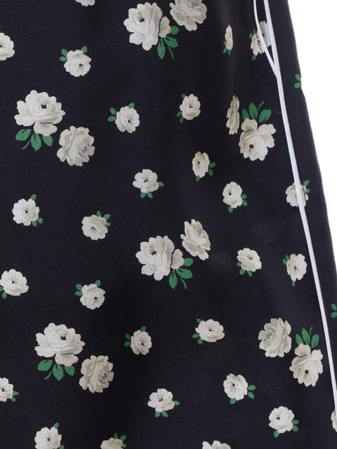 Dolce & Gabbana floral-print silk shorts - Black