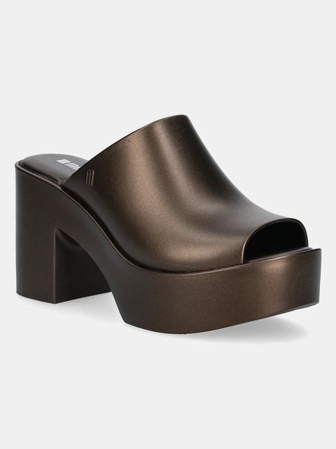 Melissa klapki MELISSA MULE HYPE METALLIC AD damskie kolor brązowy na słupku M 36497.BI597 - zdjęcie produktu nr 1