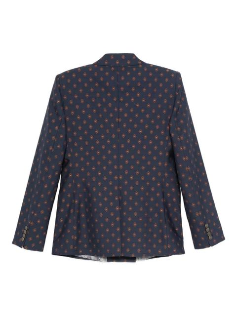 ETRO double-breasted patterned blazer - Blue