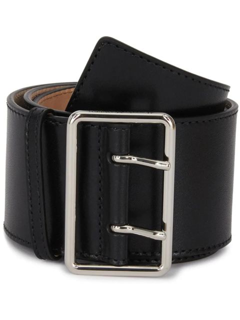 Alexander McQueen wide military belt - Black - zdjęcie produktu nr 1