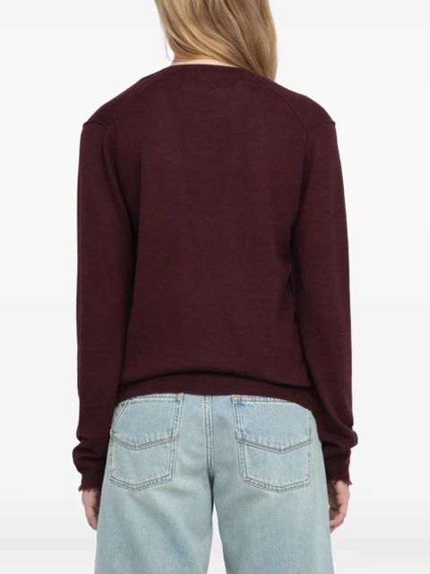 Zadig&Voltaire Rivy V-neck long-sleeve sweater - Red