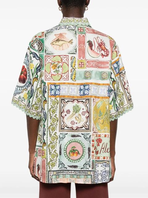 ALEMAIS graphic-print shirt - Green - zdjęcie produktu nr 2