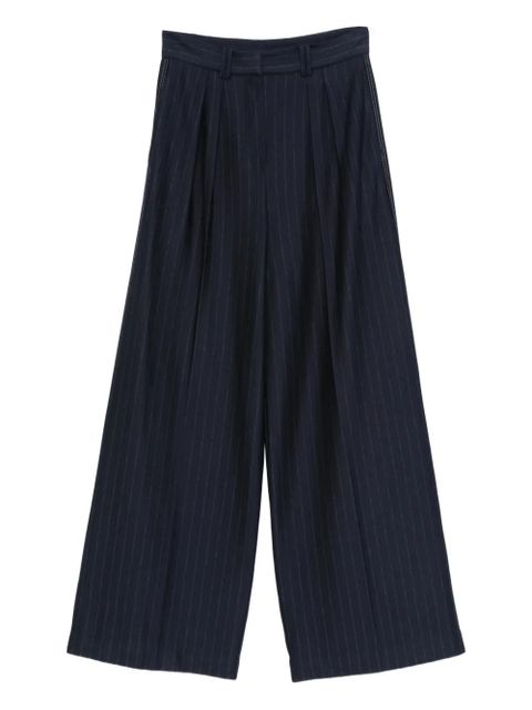 Max Mara pinstripe-pattern pleated trousers - Blue - zdjęcie produktu nr 1