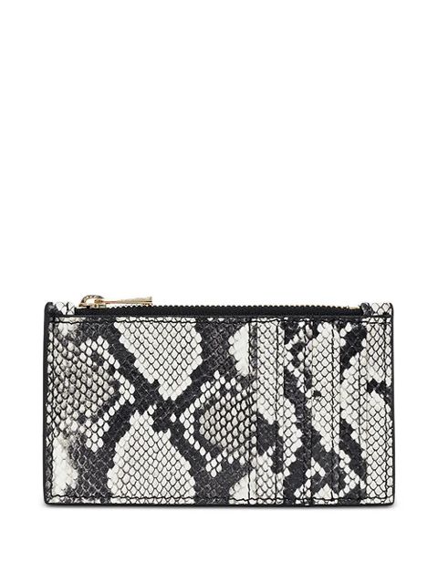ANINE BING Lucy python zip wallet - White - zdjęcie produktu nr 2