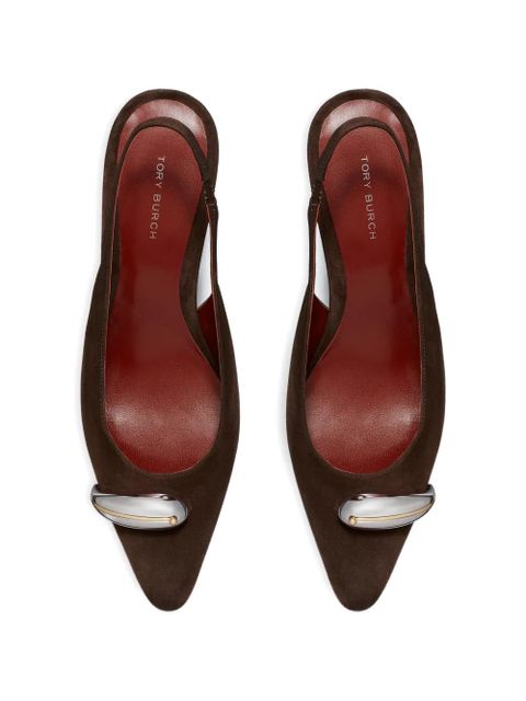 Tory Burch Pierced XL slingback pumps - Brown