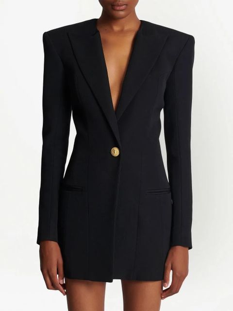Balmain single-breasted blazer dress - Black