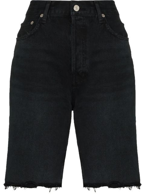 AGOLDE knee-length denim shorts - Black - zdjęcie produktu nr 1