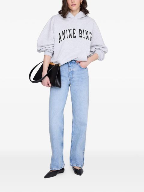 ANINE BING logo-detail hoodie - Grey