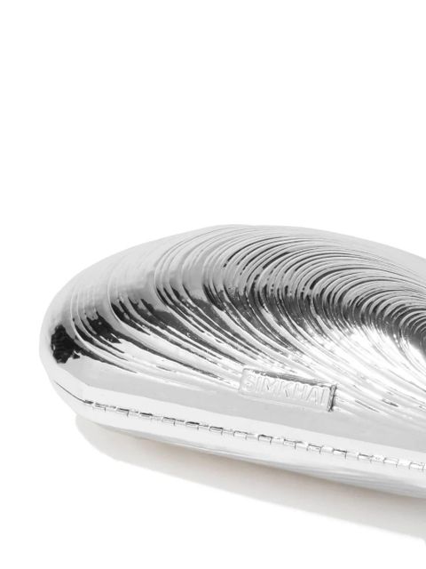 Simkhai Bridget shell-shapped clutch - Silver