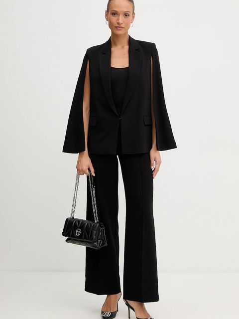 Twinset marynarka kolor czarny jednorzędowa gładka 252TT2400 - zdjęcie produktu nr 2