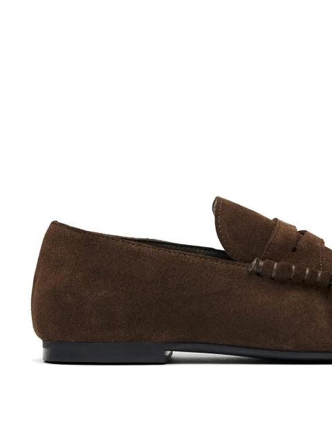 ALOHAS Aven ruffled loafers - Brown