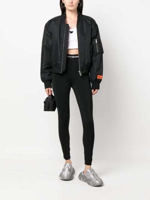 Rabanne logo-waistband high-waisted leggings - Black - zdjęcie produktu nr 2