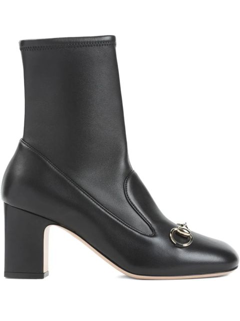 Gucci 75mm leather boots - Black - zdjęcie produktu nr 1
