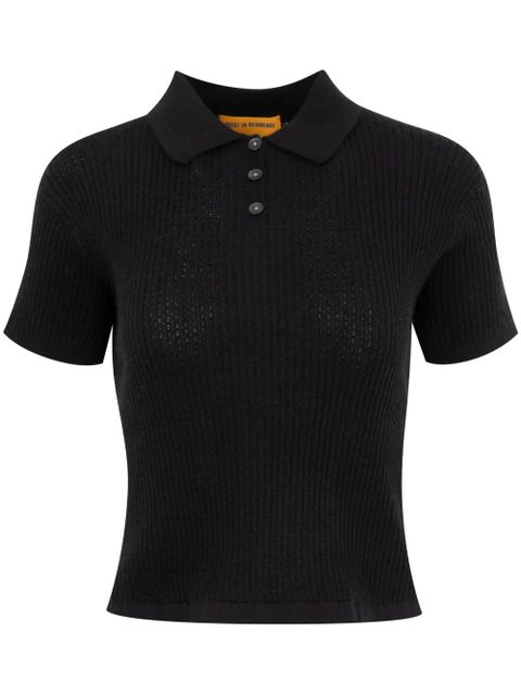 Guest In Residence cashmere polo top - Black - zdjęcie produktu nr 1