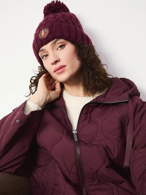 Medicine kurtka damska kolor bordowy przejściowa oversize