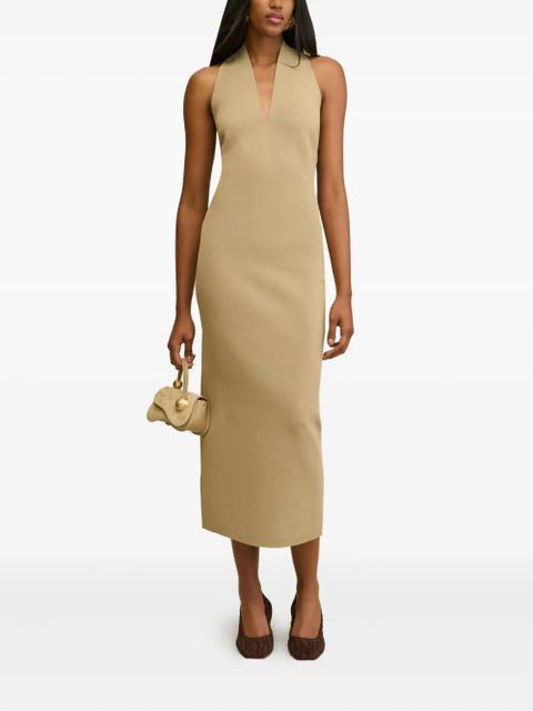 Cult Gaia Caia halterneck midi dress - Neutrals
