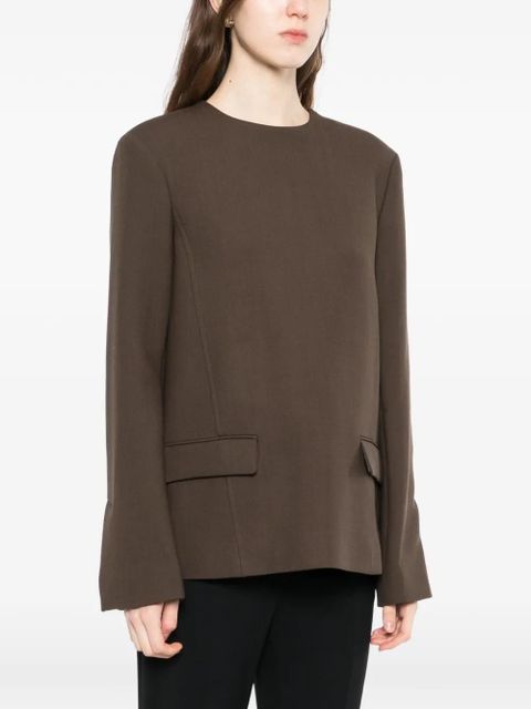 TOTEME pocket top bark - Brown