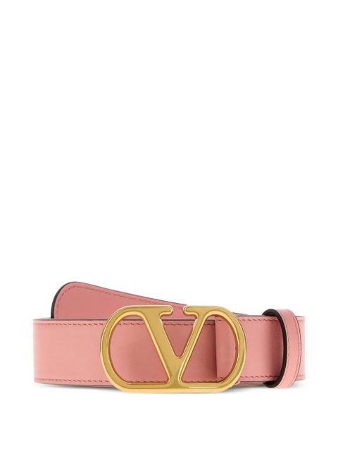 Valentino Garavani V-logo Signature leather belt - Pink - zdjęcie produktu nr 1