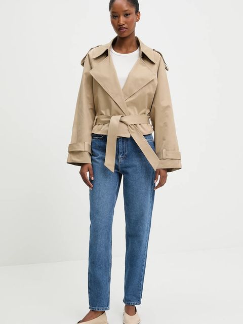 Answear.LAB t-shirt damski kolor beżowy