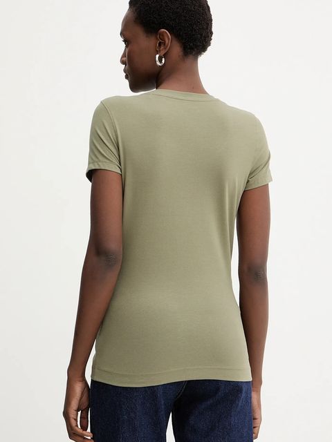 Guess t-shirt damski kolor zielony W5YI16 J1314