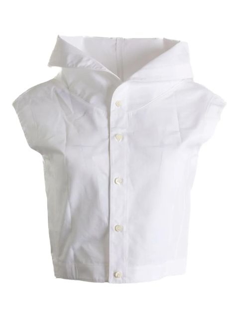 Jacquemus wide-collar sleeveless top - White - zdjęcie produktu nr 1