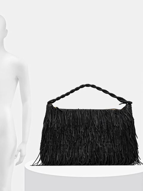 Twinset torebka skórzana kolor czarny 252TS8EAA