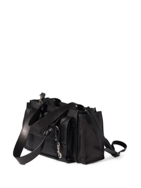 Miu Miu Utilitaire leather shoulder bag - Black