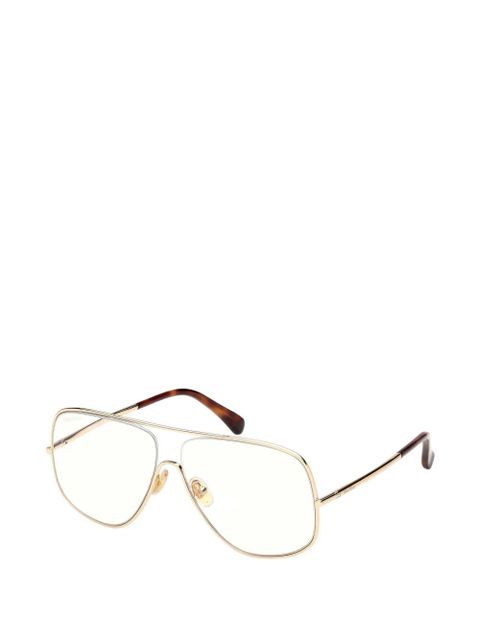 Max Mara Eyewear pilot-frame glasses - Gold - zdjęcie produktu nr 2