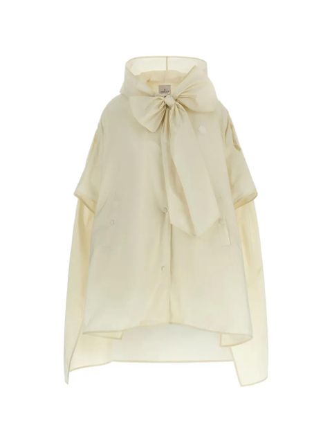 Moncler logo-patch cape - Neutrals - zdjęcie produktu nr 1