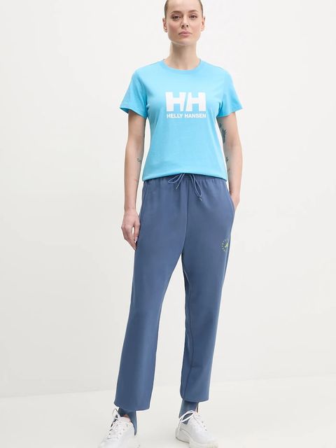 Helly Hansen t-shirt bawełniany HH LOGO damski kolor niebieski 54593