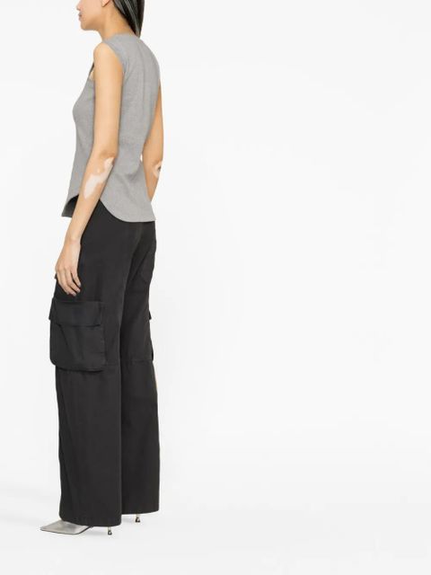 The Attico Reese ribbed tank top - Grey