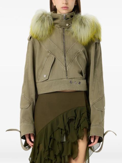 Blumarine hooded jacket - Green