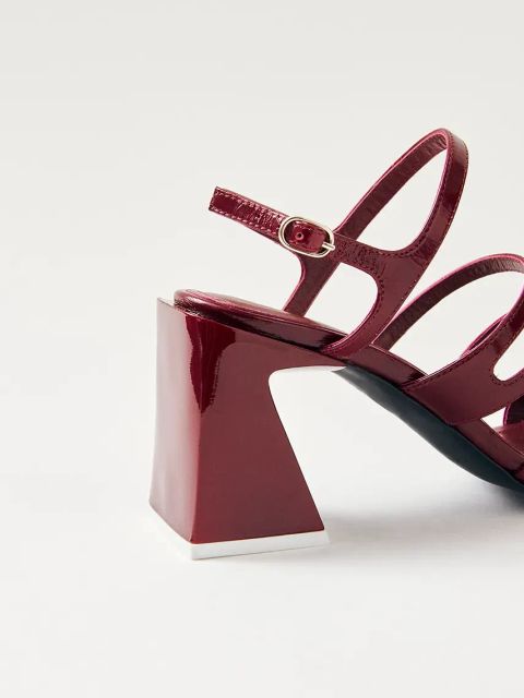 Alohas sandały skórzane Aubrey kolor bordowy S100772-01