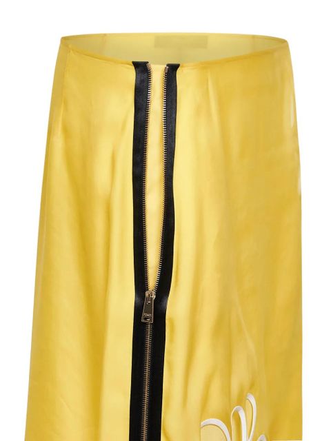 FENDI organza midi straight skirt - Yellow