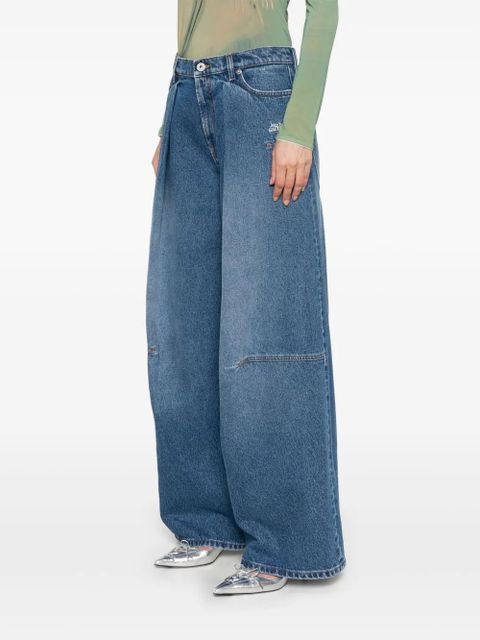 Jean Paul Gaultier logo-embroidered jeans - Blue - zdjęcie produktu nr 2