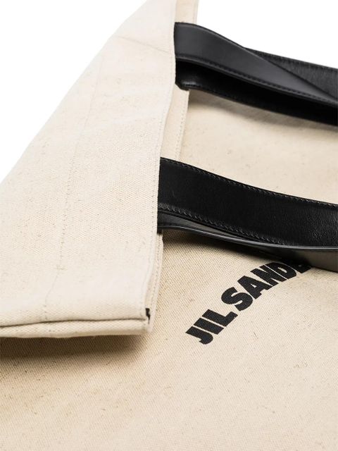 Jil Sander logo-print tote bag - Neutrals