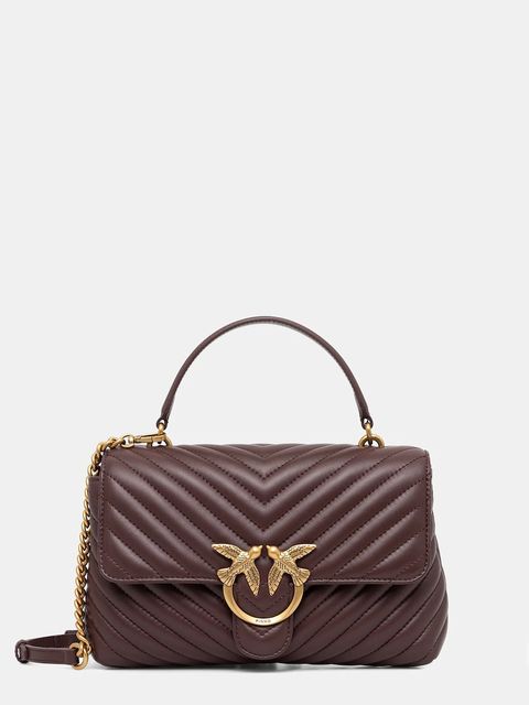 Pinko torebka skórzana kolor brązowy 100043 A0GK - zdjęcie produktu nr 1